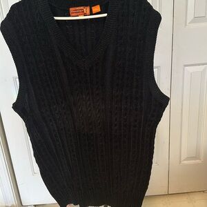 Vintage Black Royal Prestige Mens 2XL pullover V Sweater Vest